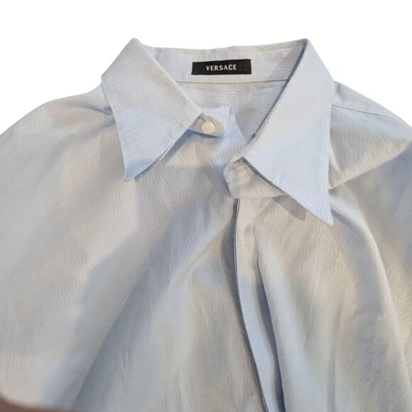 Versace Men's Dress Shirt - Blue - Size 56